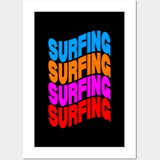 Surfing surfing surfing surfing Posters and Art